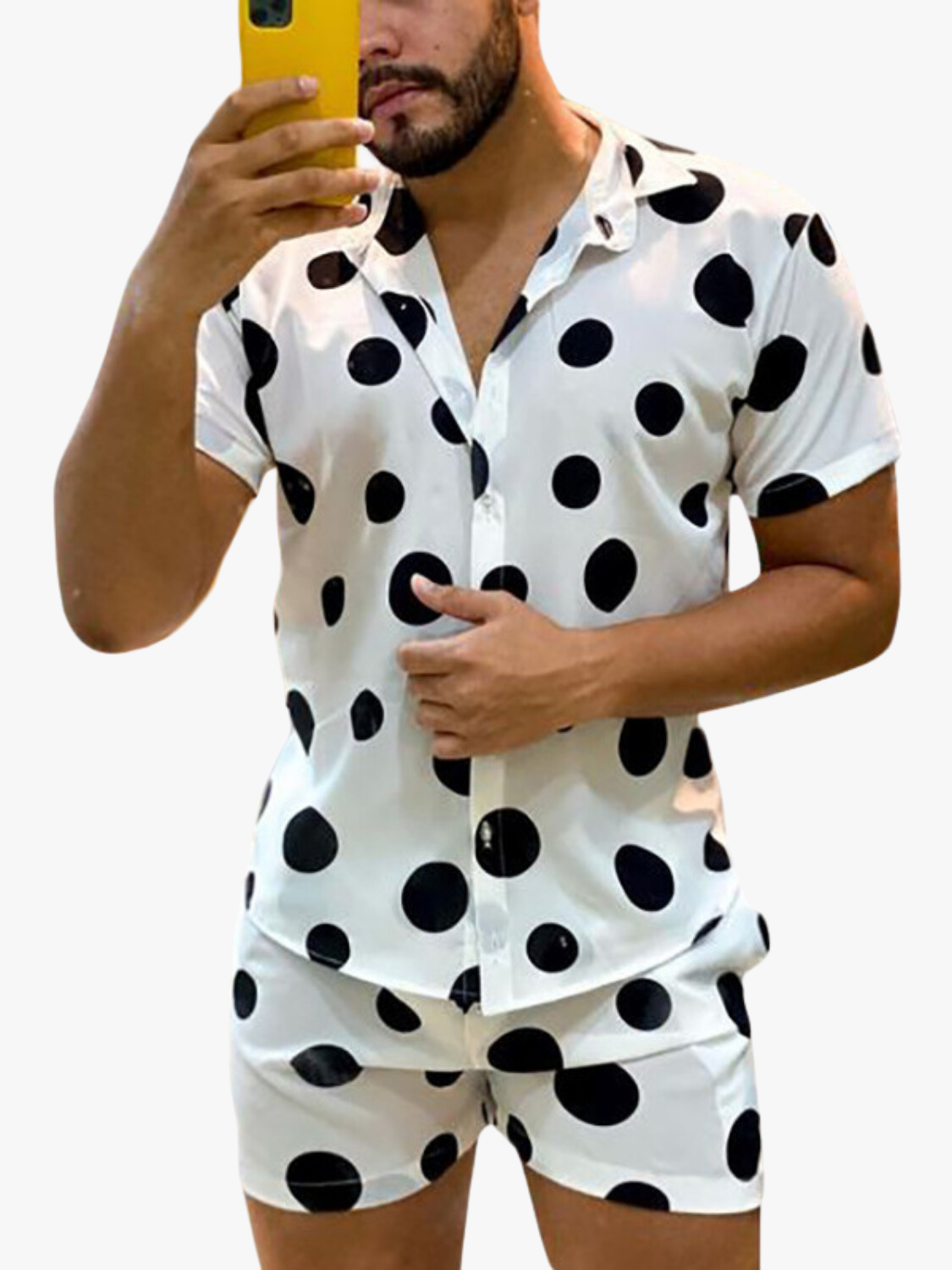 Men's Basic Coordinated short-sleeved suit